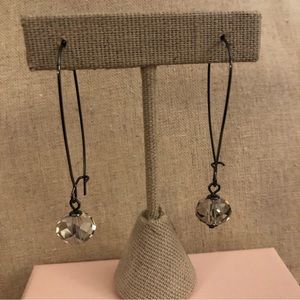 The Limited smoky crystal drop earrings